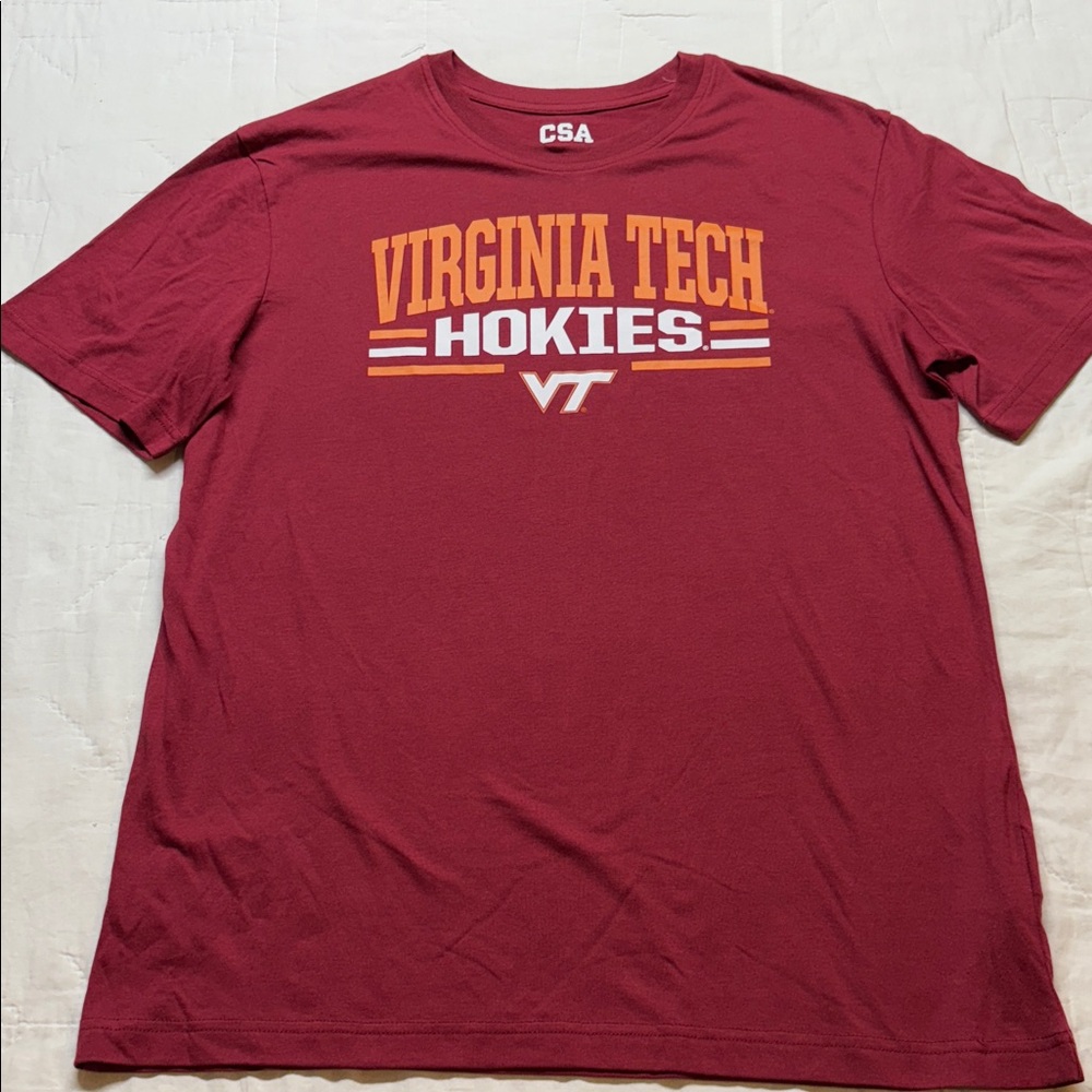 Virginia Tech Hokies Classic Arch Logo Maroon CSA Graphic T-Shirt‎ Men's Large